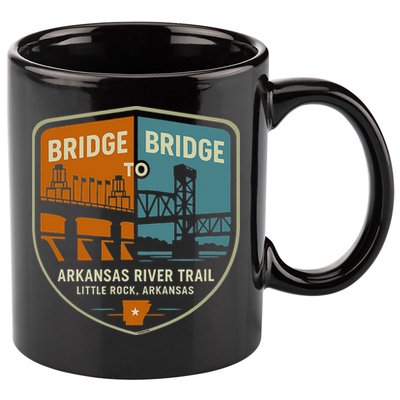 Arkansas River Trail Bridges Little Rock Arkansas 11oz C Handle Ceramic Mug