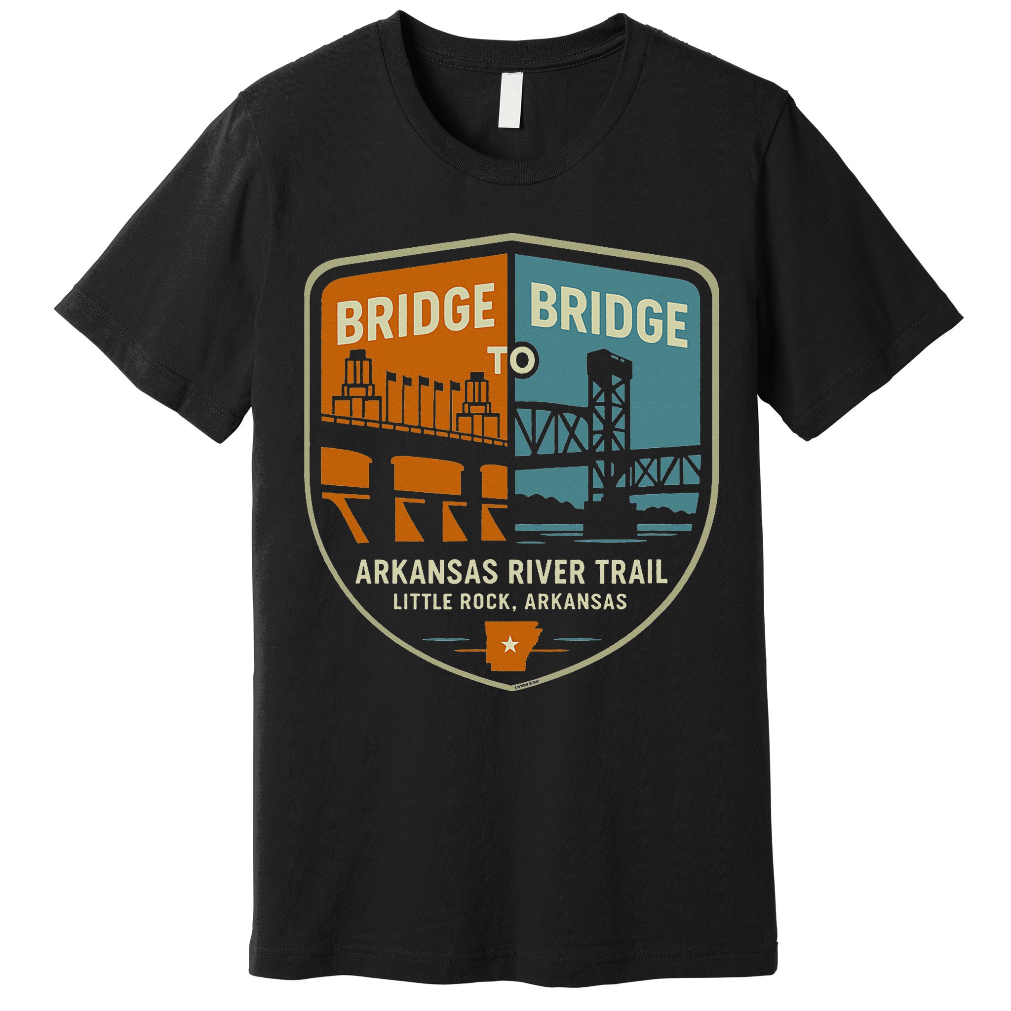 Arkansas River Trail Bridges Little Rock Arkansas Premium T-Shirt