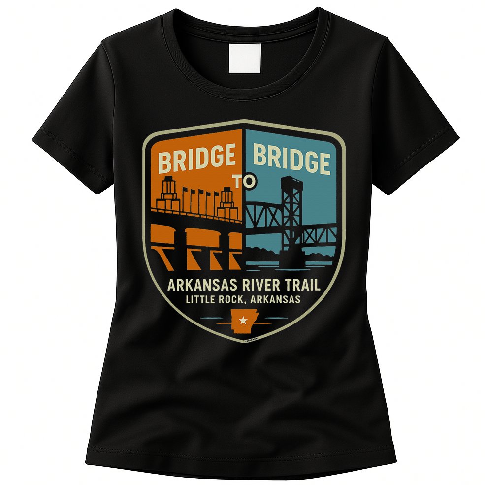 Arkansas River Trail Bridges Little Rock Arkansas Womens T-Shirt