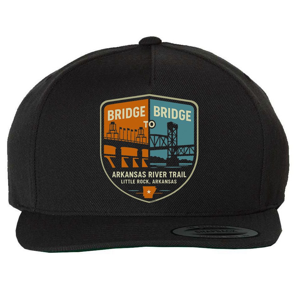 Arkansas River Trail Bridges Little Rock Arkansas Wool Snapback Cap