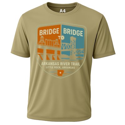 Arkansas River Trail Bridges Little Rock Arkansas Cooling Performance Crew T-Shirt