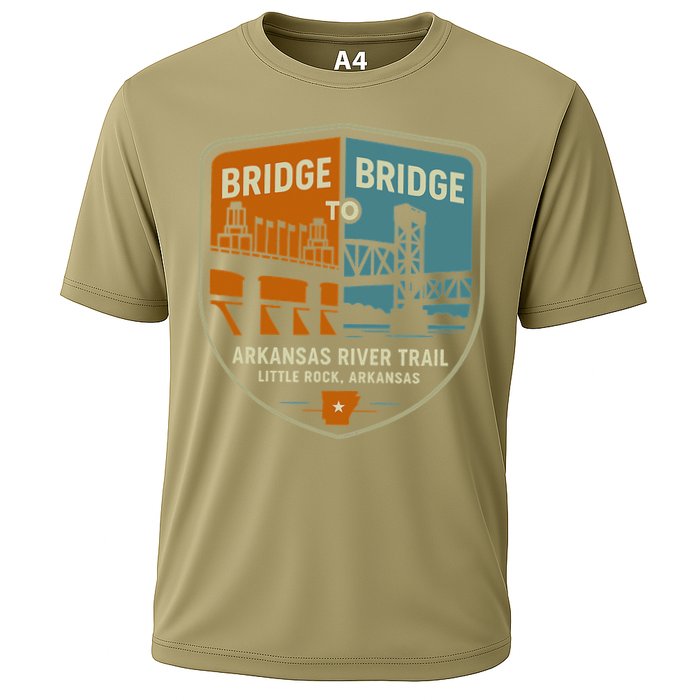 Arkansas River Trail Bridges Little Rock Arkansas Cooling Performance Crew T-Shirt