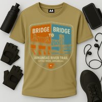 Arkansas River Trail Bridges Little Rock Arkansas Cooling Performance Crew T-Shirt