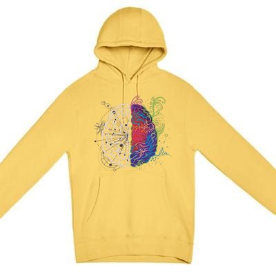 Artistic And Logical Brain Premium Pullover Hoodie