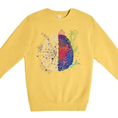 Artistic And Logical Brain Premium Crewneck Sweatshirt