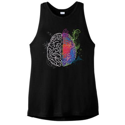 Artistic And Logical Brain Ladies PosiCharge Tri-Blend Wicking Tank