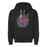 Artistic And Logical Brain Garment-Dyed Fleece Hoodie