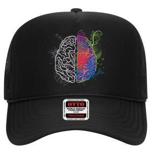 Artistic And Logical Brain High Crown Mesh Back Trucker Hat