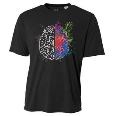 Artistic And Logical Brain Cooling Performance Crew T-Shirt