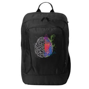 Artistic And Logical Brain City Backpack