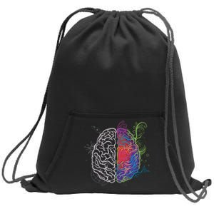 Artistic And Logical Brain Sweatshirt Cinch Pack Bag