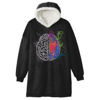 Artistic And Logical Brain Hooded Wearable Blanket
