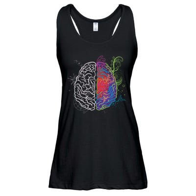 Artistic And Logical Brain Ladies Essential Flowy Tank