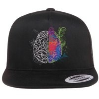 Artistic And Logical Brain Flat Bill Trucker Hat