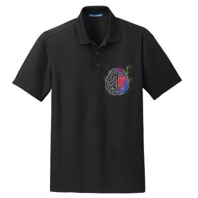 Artistic And Logical Brain Dry Zone Grid Polo