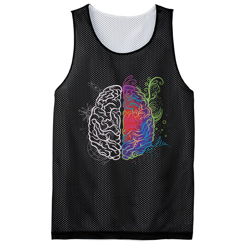 Artistic And Logical Brain Mesh Reversible Basketball Jersey Tank