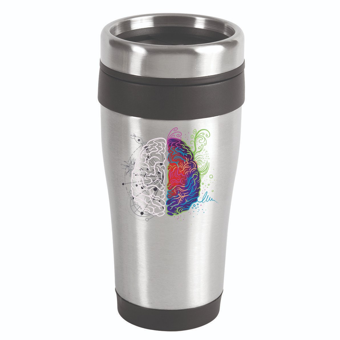 Artistic And Logical Brain 16oz Travel Tumbler