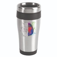 Artistic And Logical Brain 16oz Travel Tumbler