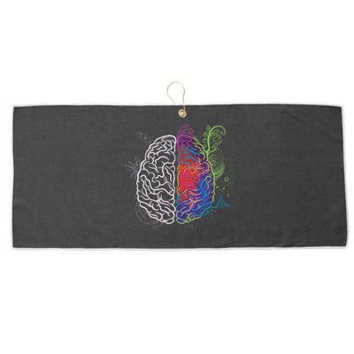 Artistic And Logical Brain Large Microfiber Waffle Golf Towel