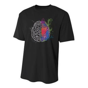 Artistic And Logical Brain Youth Performance Sprint T-Shirt