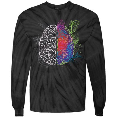 Artistic And Logical Brain Tie-Dye Long Sleeve Shirt