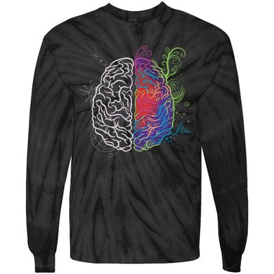 Artistic And Logical Brain Tie-Dye Long Sleeve Shirt