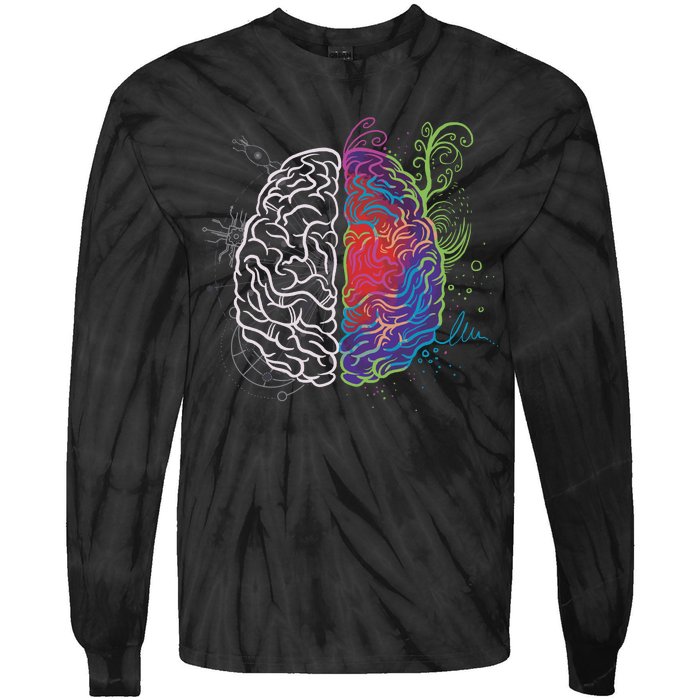 Artistic And Logical Brain Tie-Dye Long Sleeve Shirt