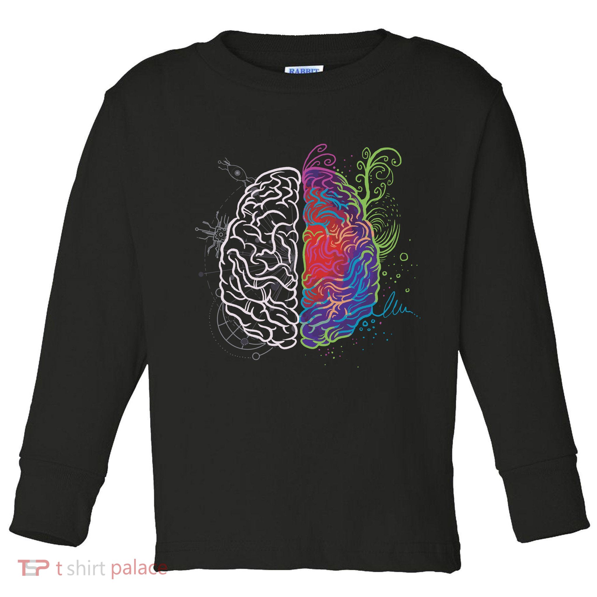 Artistic And Logical Brain Toddler Long Sleeve Shirt