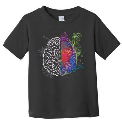 Artistic And Logical Brain Toddler T-Shirt