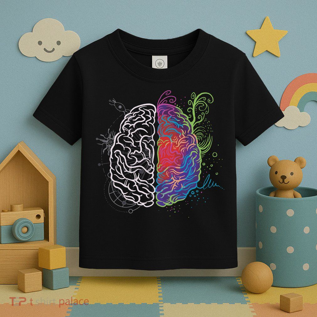 Artistic And Logical Brain Toddler T-Shirt