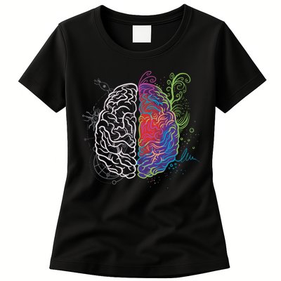 Artistic And Logical Brain Womens T-Shirt