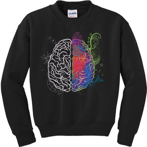 Artistic And Logical Brain Kids Sweatshirt