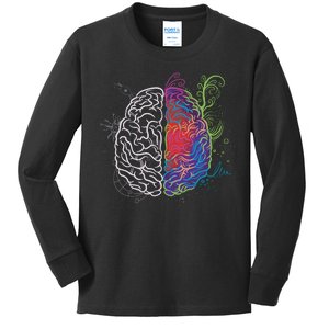 Artistic And Logical Brain Kids Long Sleeve Shirt