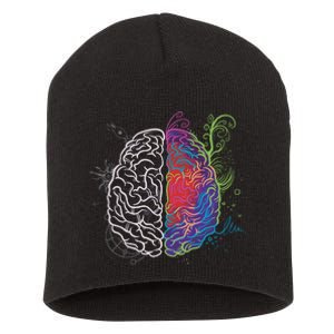 Artistic And Logical Brain Short Acrylic Beanie