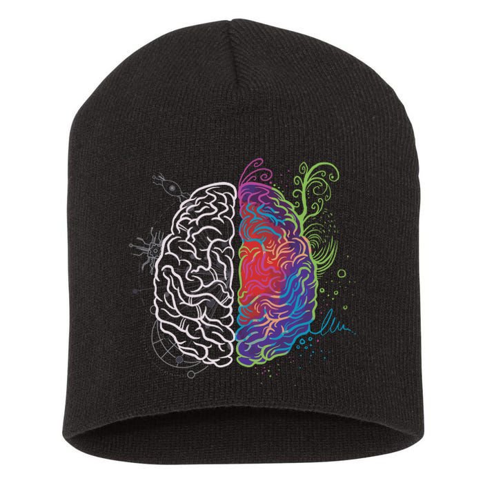 Artistic And Logical Brain Short Acrylic Beanie