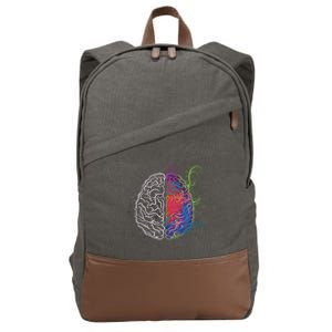 Artistic And Logical Brain Cotton Canvas Backpack