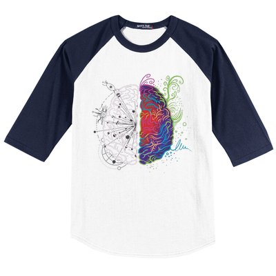 Artistic And Logical Brain Baseball Sleeve Shirt