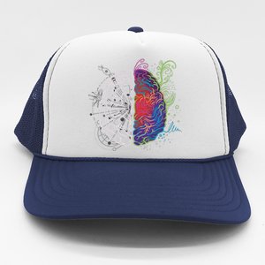 Artistic And Logical Brain Trucker Hat