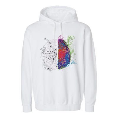 Artistic And Logical Brain Garment-Dyed Fleece Hoodie