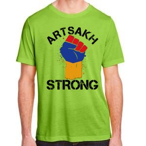 Artsakh Strong Armenian Flag Colors Protest Fist Adult ChromaSoft Performance T-Shirt