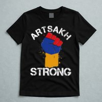 Artsakh Strong Armenian Flag Colors Protest Fist T-Shirt