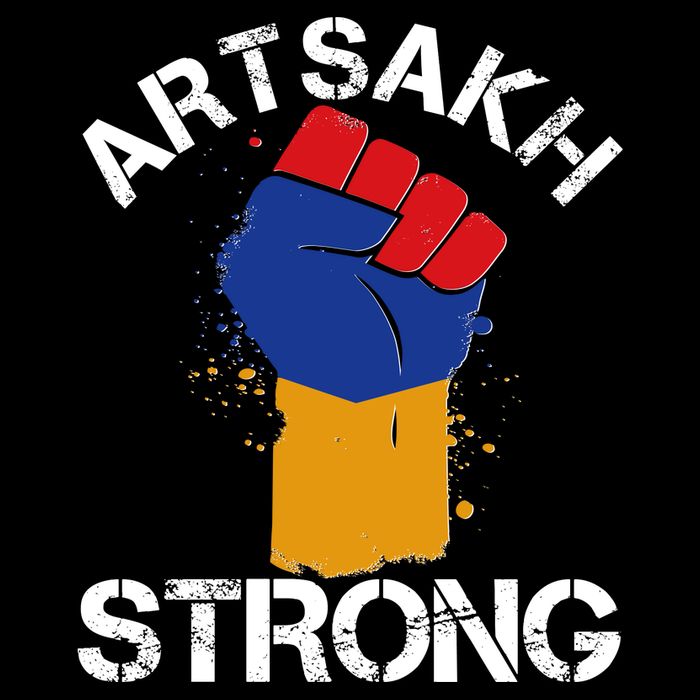 Artsakh Strong Armenian Flag Colors Protest Fist Backpack