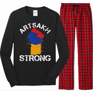 Artsakh Strong Armenian Flag Colors Protest Fist Long Sleeve Pajama Set