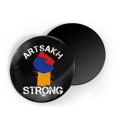 Artsakh Strong Armenian Flag Colors Protest Fist Magnet