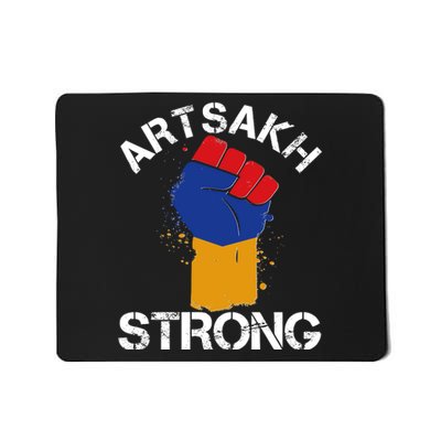 Artsakh Strong Armenian Flag Colors Protest Fist Mousepad