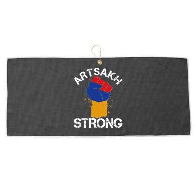 Artsakh Strong Armenian Flag Colors Protest Fist Large Microfiber Waffle Golf Towel