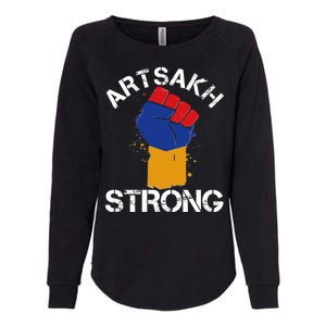 Artsakh Strong Armenian Flag Colors Protest Fist Womens California Wash Sweatshirt