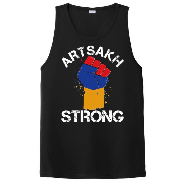 Artsakh Strong Armenian Flag Colors Protest Fist PosiCharge Competitor Tank