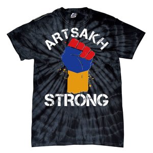 Artsakh Strong Armenian Flag Colors Protest Fist Tie-Dye T-Shirt