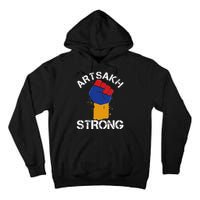 Artsakh Strong Armenian Flag Colors Protest Fist Tall Hoodie